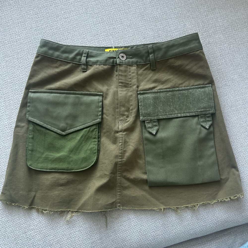 Urban Outfitters Green Cargo Mini Skirt Athletic